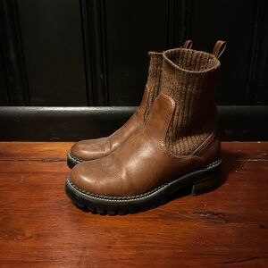 Brown Leather Ankle Boots for Men